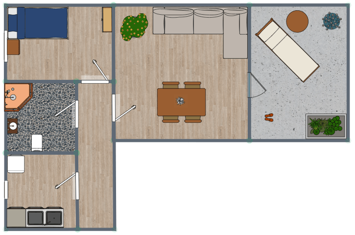Grundriss Wohnung 1